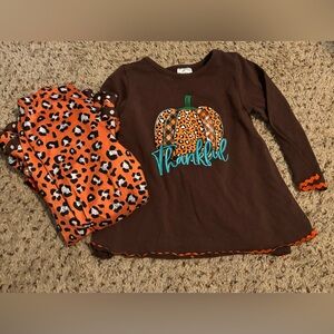Brown and Orange Thankful Pumpkin Outfit